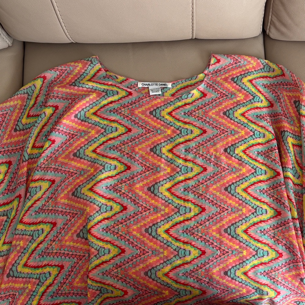Charlotte Russe Multicolor Zigzag Blouse